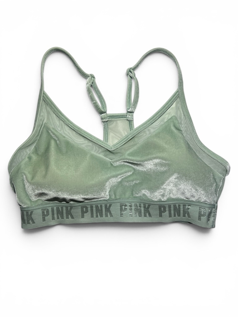Victoria’s Secret PINK Sport Lightly Lined Bra Bralette with Mesh Trim